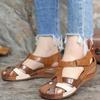  Beauty Shoes Hollow Large Size Wedge Heel Women Sandals