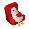 1/2Pcs Reading Book Lying Duck Figurine 3D Printed Holding Heart Sofa Duck Statue Sculpture Desktop Ornament Gift for Holiday Birthday Christmas