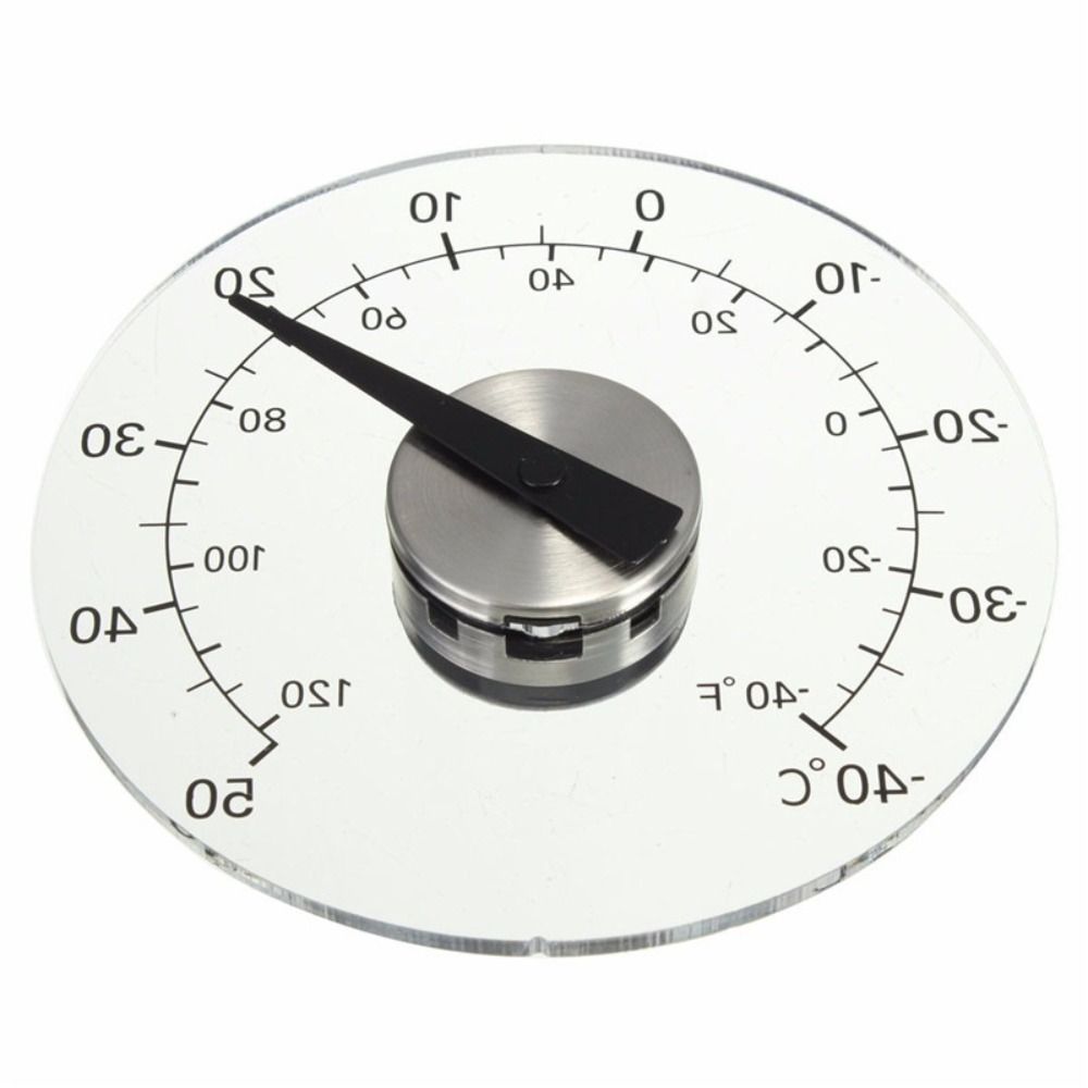 Clear Window Thermometer Waterproof Thermometer Clock Celsius Tester Garden Greenhouse