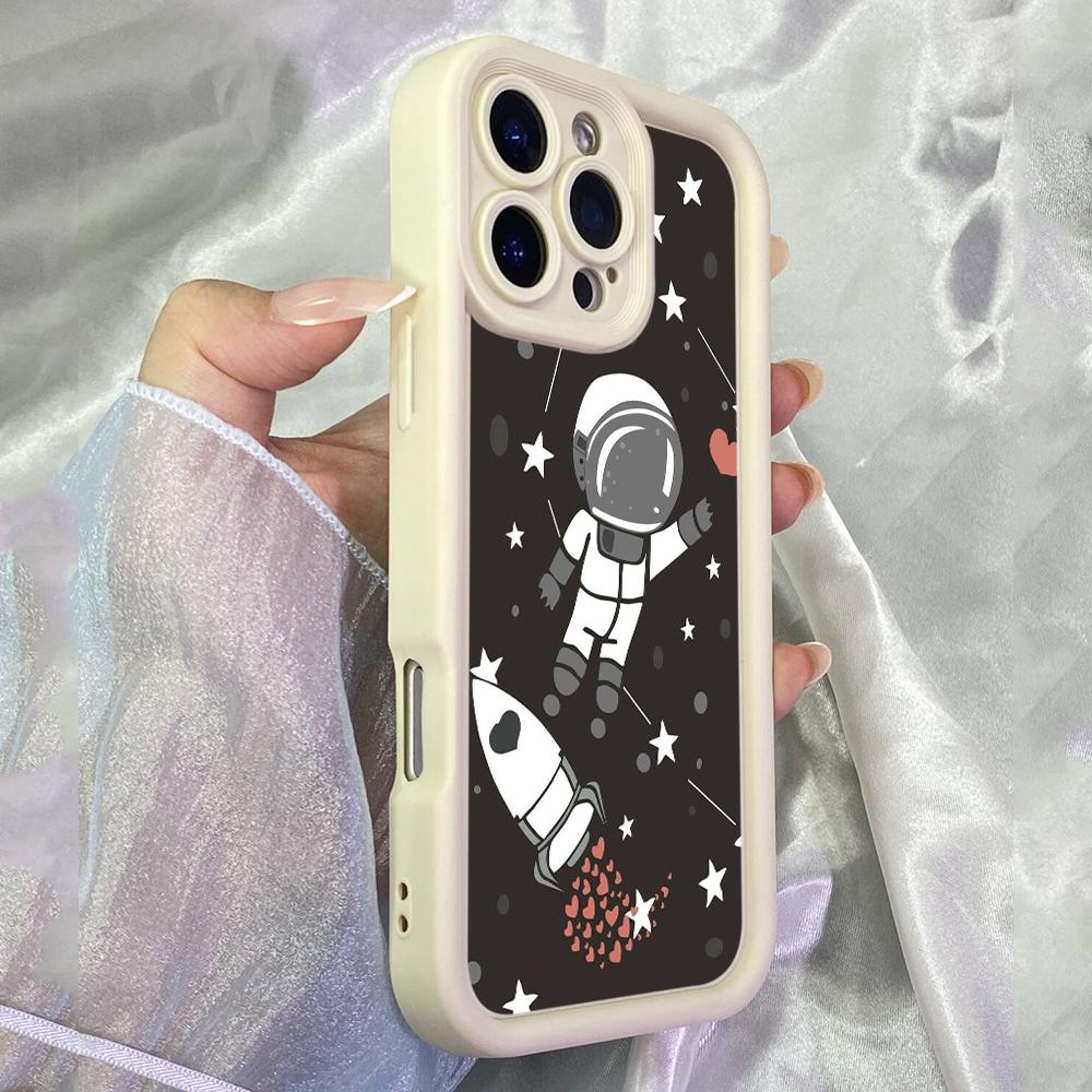 JT53 Astronautas Enamorados Realme C35 15 Huawei Honor 70 90 Lite X7 X8 X9 Infinix Tecno itel Motorola Google All Model Angel eyes Soft TPU Phone Case