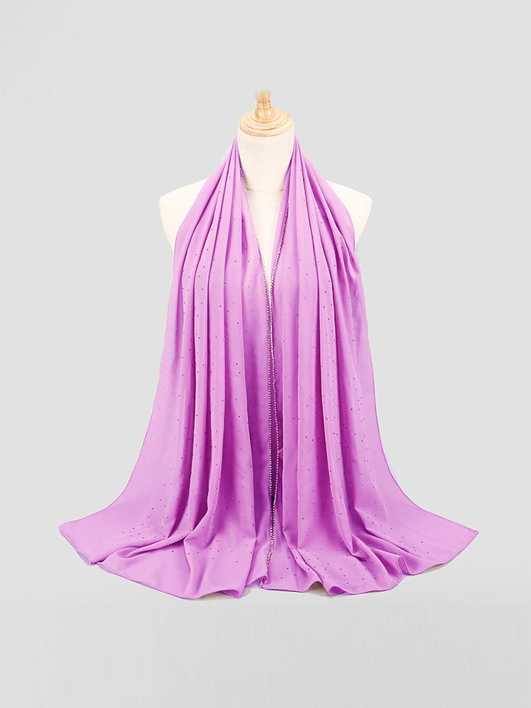 Chiffon Diamond Hijab Femme Musulman Women Sparkly Glitter Beach Wrap Silk Scarf Shawls Bandana Muffler Scarves Bufandas Mujer