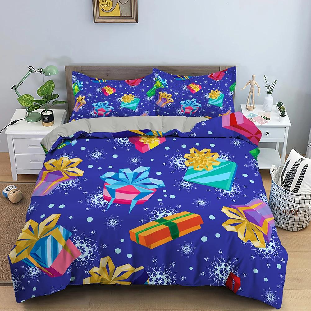 Comforter Christmas Snowman Christmas Hat Merry Christmas Style Decor King Queen Full Sizes For Women Men Kids Holiday Gifts