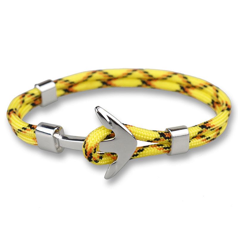 2018 Hot Selling SH Silver Anchor Paracord Bracelet for Couples
