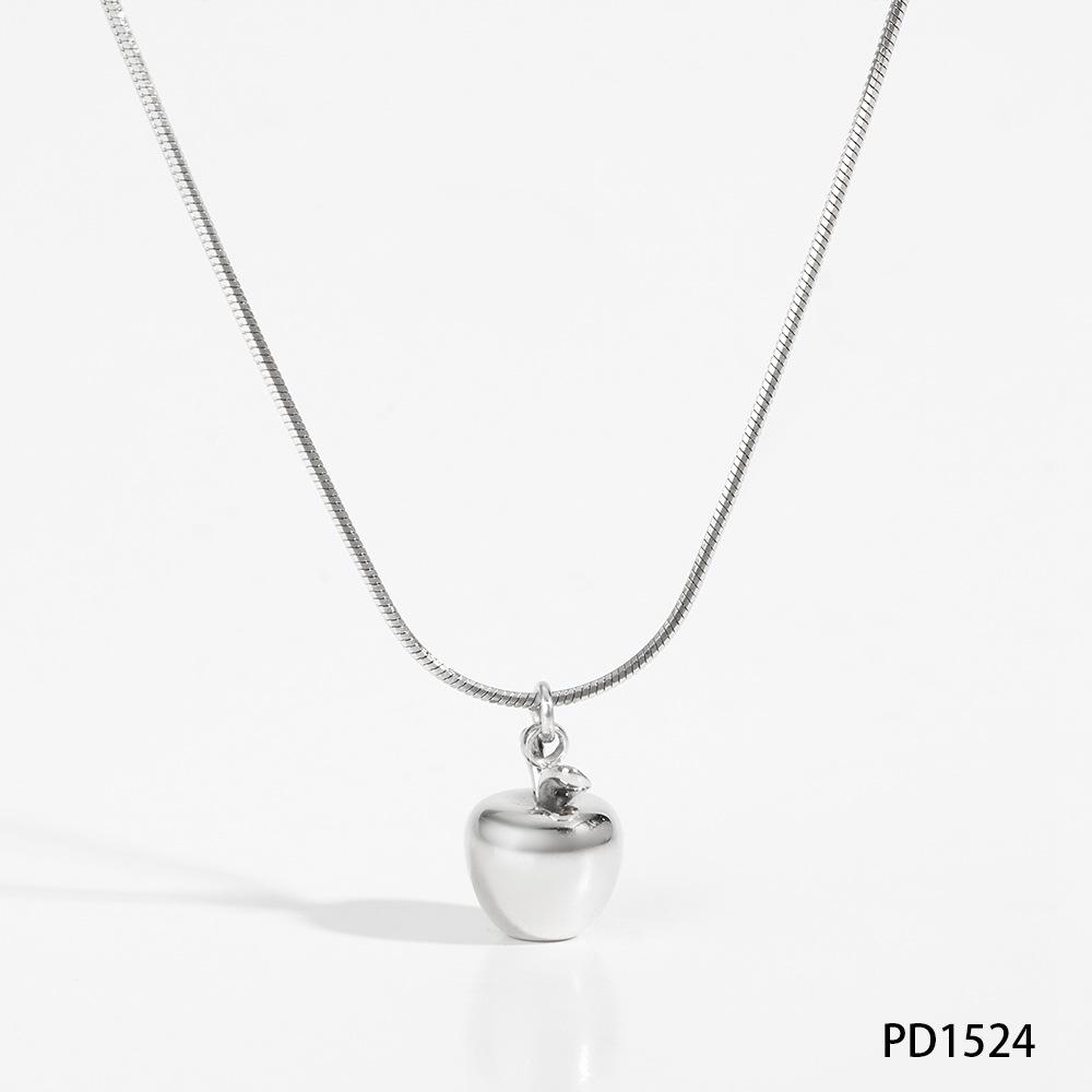 

Милый Модный Покрытый Титановой Сталью 3D Капля Масла Яблоко Ожерелье Серьги Фруктовая Серия Аксессуары Подвеска Ожерелье Красное Яблоко Ювелирное Изделие Necklace серебряный