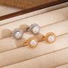 Non Pierced Simulated Pearl Round Clip Earrings For Women Gold Geometric Jewelry Ear Cuff Earring Boucle D’Oreille