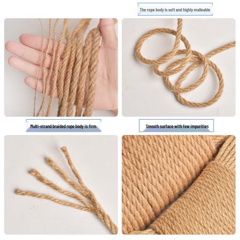 Ruifulaik Natural Jute-Look Polyester Craft Rope