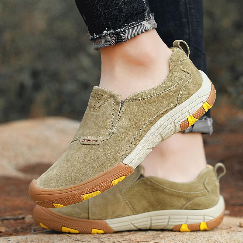 Echtes Leder Herren Freizeitschuhe Mode Herren Sneaker Atmungsaktive Herren Loafers Schuhe Luxus Mokassins Herren Bootsschuhe Größe 38-46