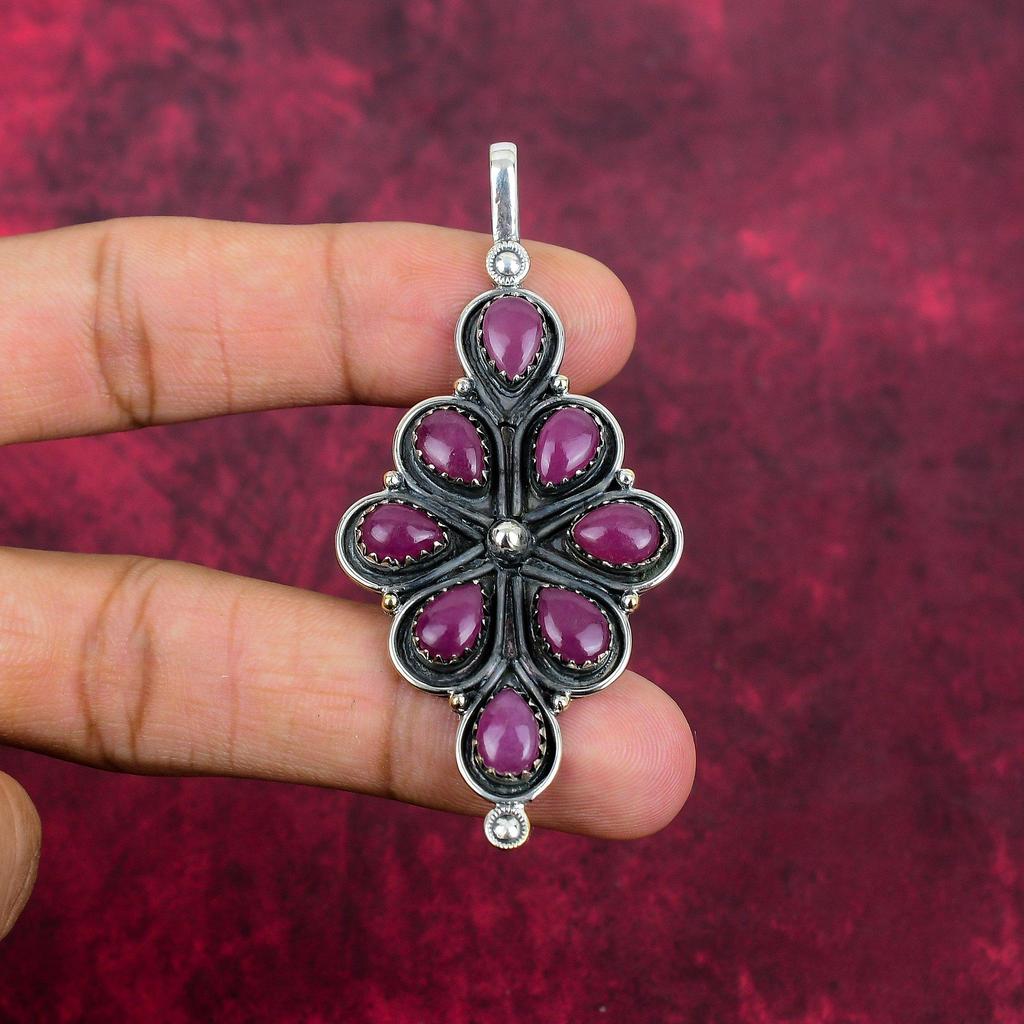 Pendentif en améthyste, bijoux en pierres précieuses, pendentif en argent sterling massif 925, cadeau pour femme, pendentif fait main