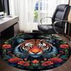 1PC Tiger Floral Design Chair Carpet for Office, Indoor Non-Slip Washable Carpet, Soft Comfortable Mat For Office Room Yy250930234