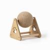 Cat Scratching Ball Rotating Toy with Wooden Frame ClawFriendly Sisal Rope for