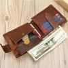 Vintage Tree of Life Genuine Leather Men Wallet Embossed Cowhide Bifold Purse with Coin Pocket Credit Card Holder