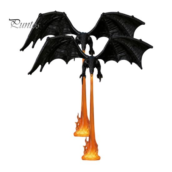 Magical Home Office Decor Fire-breathing Dragon Figurine, Durable PLA Flying Book Stopper, Bookshelf 3D Print Fantasy Ornament for Library Unique