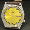 SEIKO 5 AUTOMATIC VINTAGE JAPAN MENS GOLDEN COLOR DIAL WATCH a701657-5 R206c-a701657