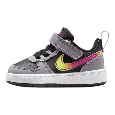 Court Borough Low Recraft Comfortable Versatile Mid-Top Walking Shoes Baby Shoes Black Gray IO6964-001