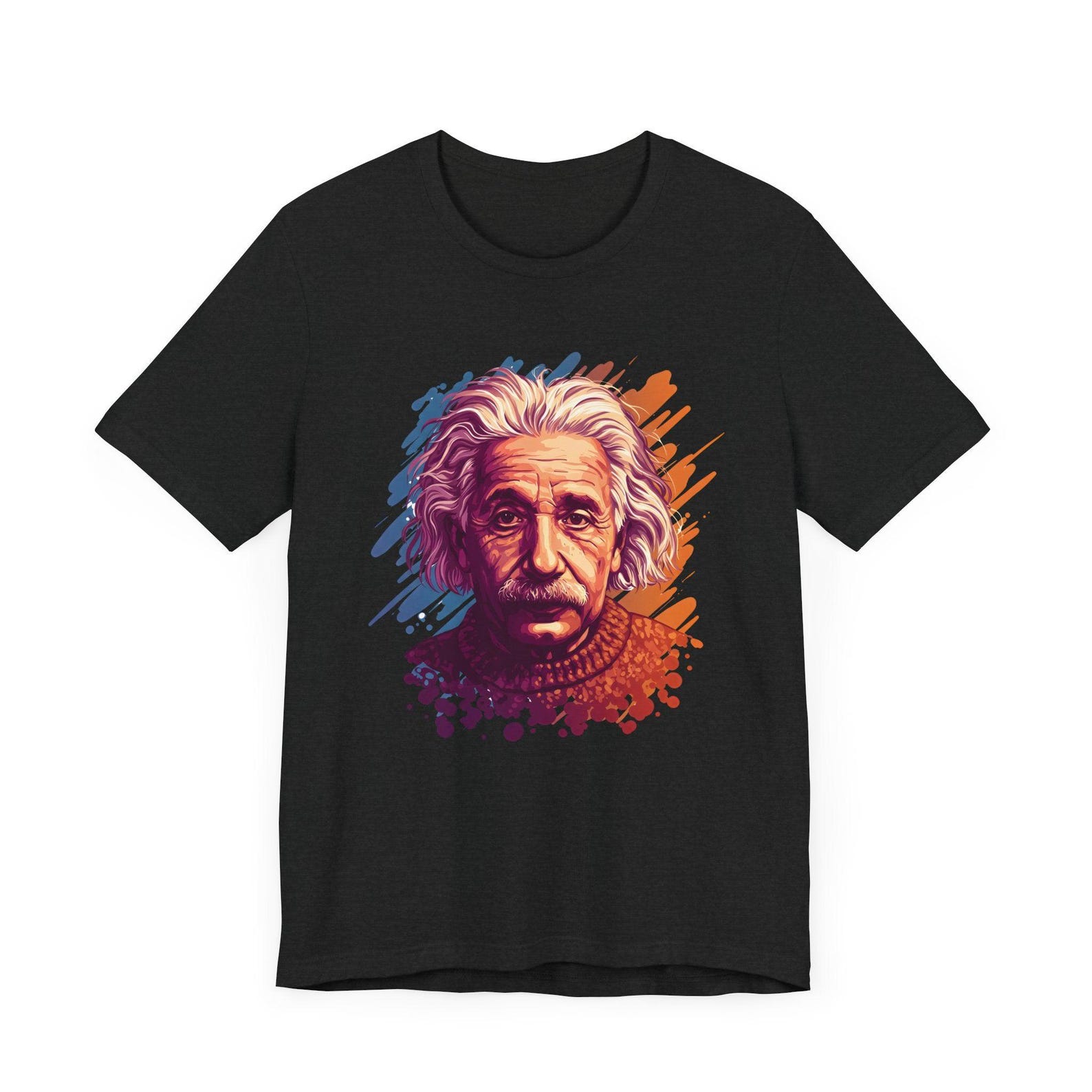 Einstein Abstract Art T shirt: Unisex Science Graphic Tee 2XL