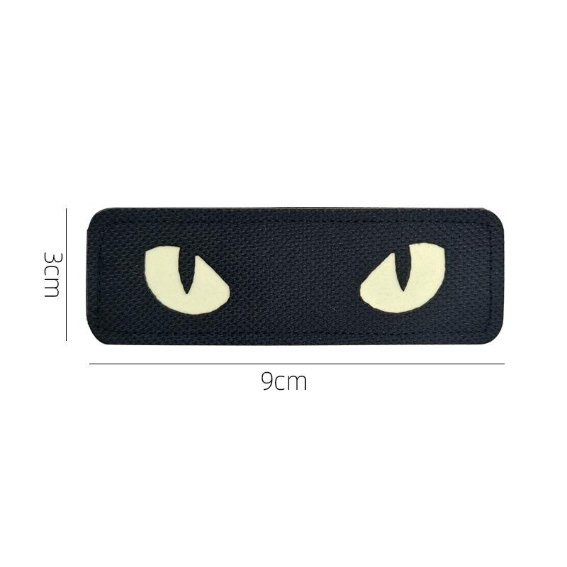 Glow-in-the-Dark Reflective Cat Eye Devil's Eye Monster Velcro Patch for Bags and Armbands