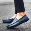 Men Mocassins Casual Shoes Summer Genuine Leather Mens Loafers Moccasins Hollow Out Breathable Slip On Driving Shoes Big Size