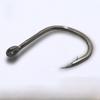 Ise-ni Hardened Tube-Shank Fish Hook, Black Nickel, Barbed, Offset, with Eyelet and Ring.