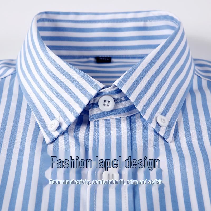Men's Striped Non-Iron Long Sleeve Shirt—Spring/Summer Collection