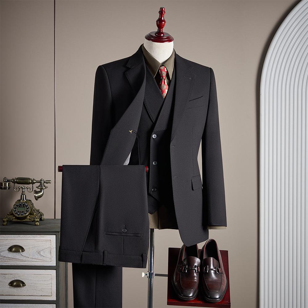 Luxury Men's Custom Suit Set - Tencel Cotton Wool Blend, Fine Twill Fabric, Business Formal Wear.