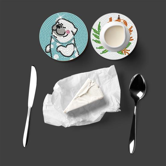 

8 шт., набор подставок для красочной алмазной живописи с держателем, цветы, собаки, птицы, океанские узоры, сделай сам, акриловые алмазные художественные подставки для начинающих, детей, взрослых