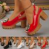 Damensandalen klobige hohe Absätze offene Zehenpartie Blockabsatz Kleid Brautparty Hochzeit Mad Love Sandalen Damen Größe 5 Schuhe für Damen Sandalen