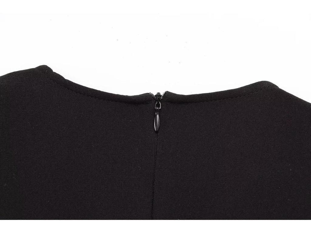 TAOP&ZA Damen Sommer Schlankheits-Knitterkleid mit Gürtel