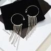 Flash Tassel Fashion Temperament Nightclub Earrings Jewelry Charm Party Elegant Earrings