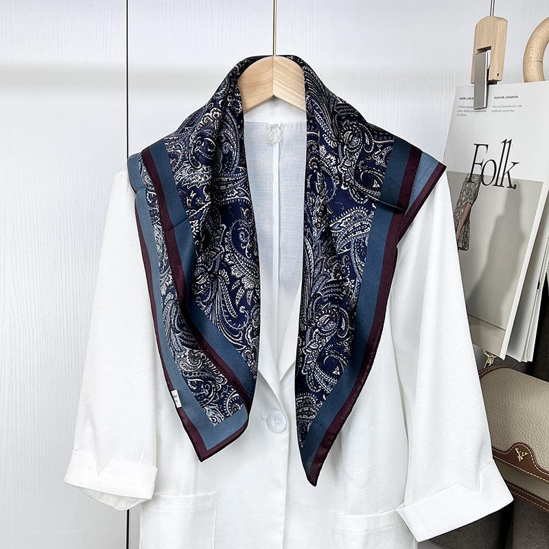 Spring And Autumn Premium Silk Silk Scarf Women'S Korean Light Luxury High-End Elegant Shawl Scarf Thin Scarf