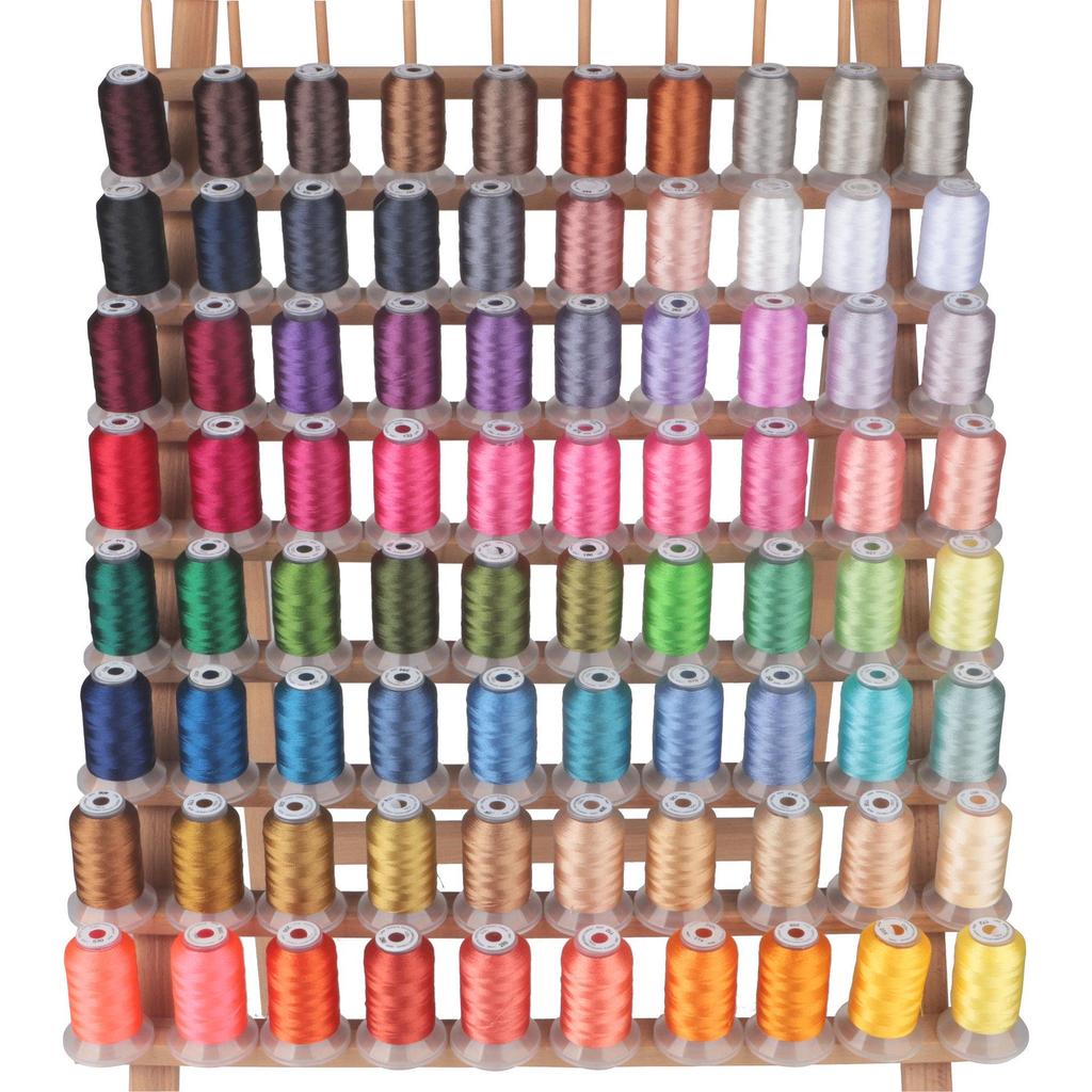 Σετ Κλωστών Κεντήματος 80 Χρωμάτων Υψηλής Αντοχής 120D Πολυεστέρα - 500μ