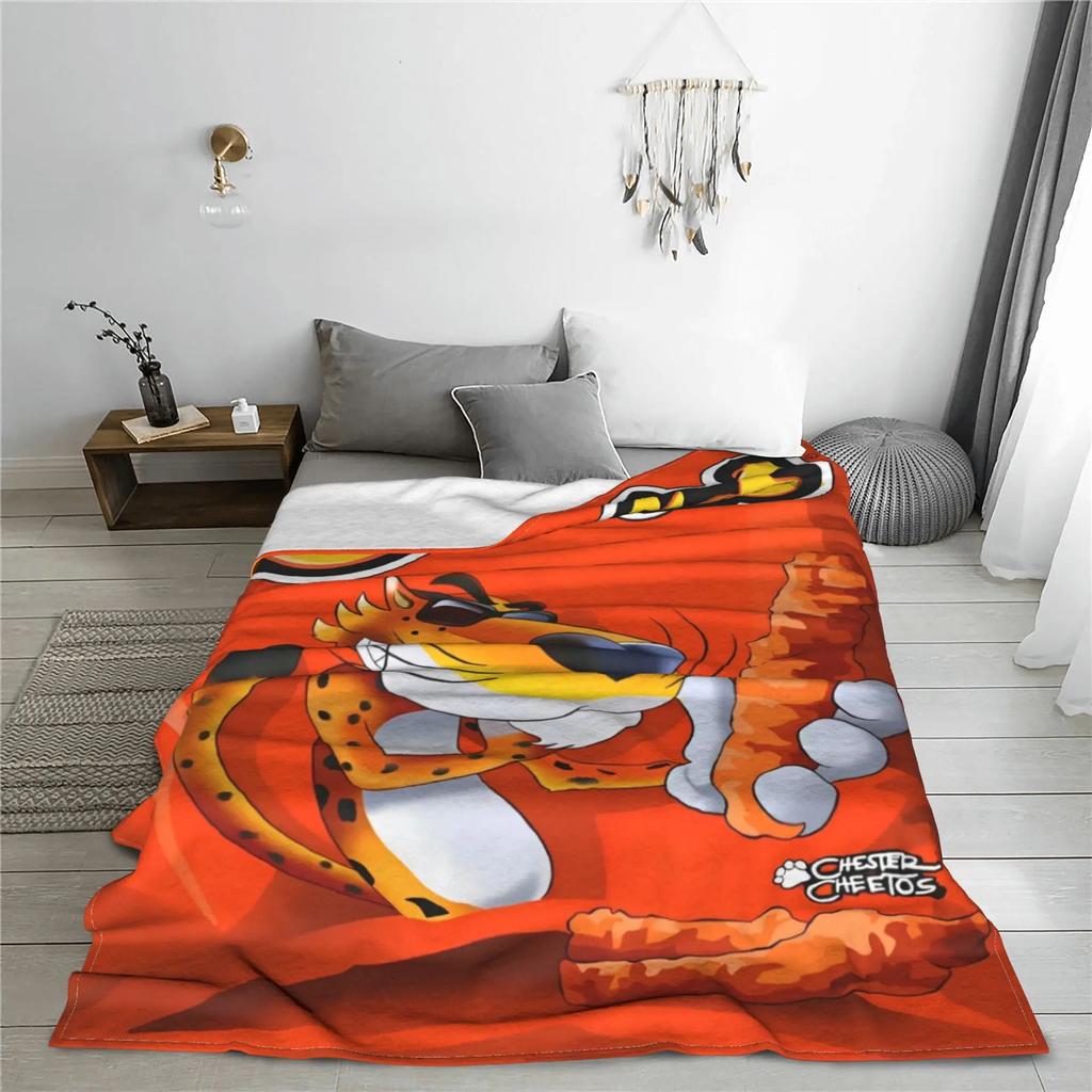 Cheetos Hot Snack Decke Cartoon Flanell Überwurfdecke Sommer Klimaanlage Dekoration Ultra-Weich Warm Bettüberwürfe