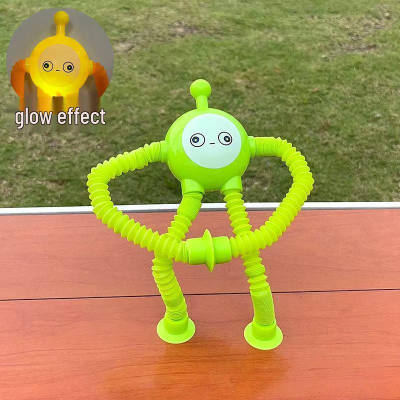 Extendable Luminous Giraffe Robot Toy - Creative Educational Cartoon for Kids