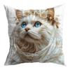 New White Cat Dream Print Pillowcase Atmosphere Decorative Cushion Pillowcase