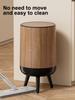 With Lidhousehold Large-capacity Wood-grain Trash Can, Living Room, Kitchen and Bathroom High Garbage Can