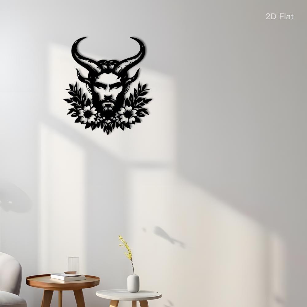 Large Metal Unicorn Floral Wall Art Laser Cut Iron Decor Rustic Vintage Living Room Bedroom