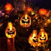 T02C!Halloween Decoration Pumpkin String Lights Halloween Pumpkin Lights For Home Outdoor Garden Party Halloween Decoration