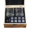 Bestselling Whiskey Chilling Stones Gift Set - Square Ice Cubes with Wooden Box for Wine