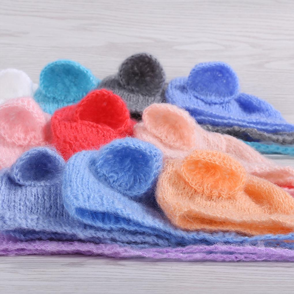 Soft Baby Beanie With Bear Ears For Newborn Photography Props Elastic Comfort Baby Photography Props