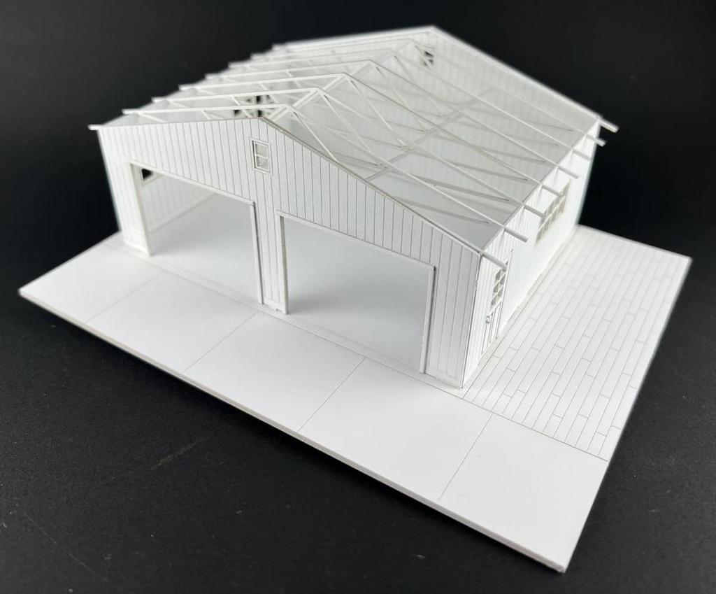 Cobaanii mokei Kobaani Model Studio 1/64 Sweet Style Garage Life Series 2-Car Garage Wooden Assembly Kit SS-042