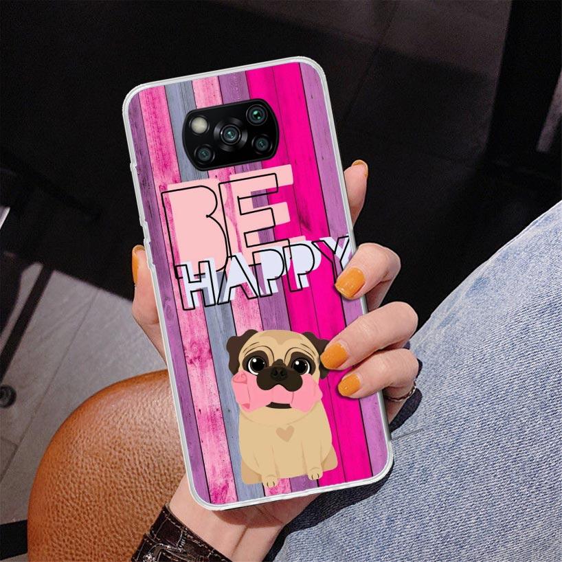 Liebe Mops Niedliche Hundehülle Für Xiaomi Poco X7 X6 X5 Pro F7 Ultra Redmi 15C 15 13C 13 12C 12 10 10A 10C 9 9A 9C 9T Hülle Poco