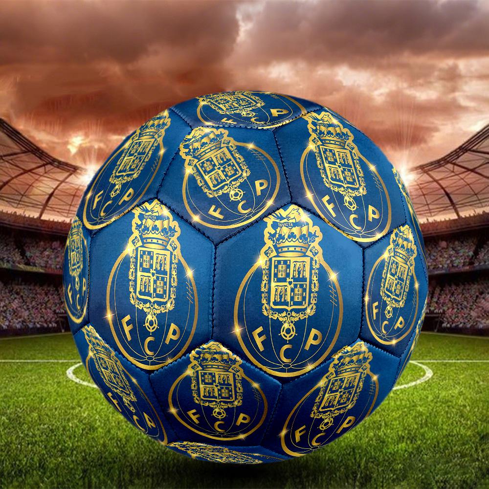 Porto Portugal  Indoor Soccer Ball Colorful All Ages Machine Stitched PVC Competition Ready Durable High-Bounce SIZE 5 Football.