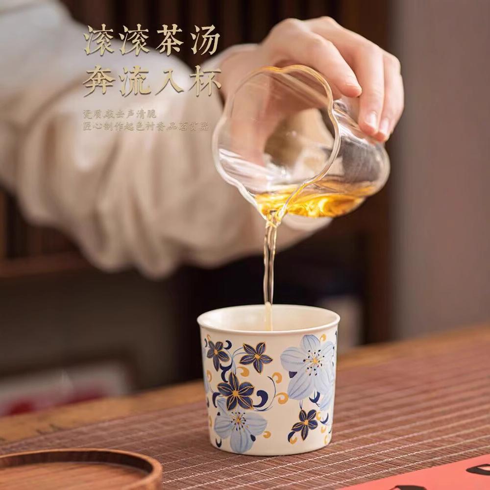 Girls High-Value Butterfly Ceramic Cup Office Coffee Cup Retro Home Souvenir Set