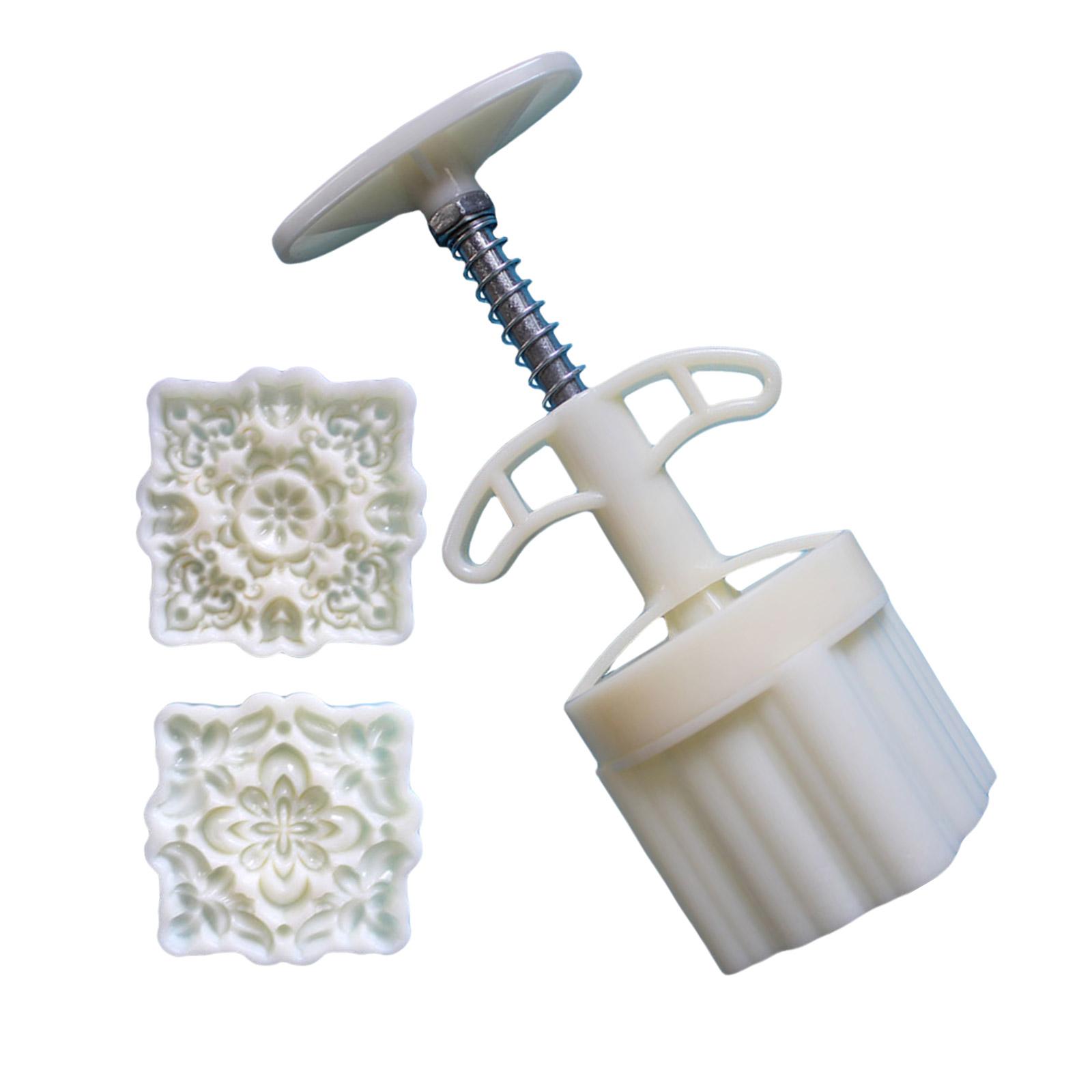 

Hand Pressure Moon Cake Mold Flower Pattern Cookie Stamps Moon Cake Maker MidAutumn Festival Cookie Pastries Tool