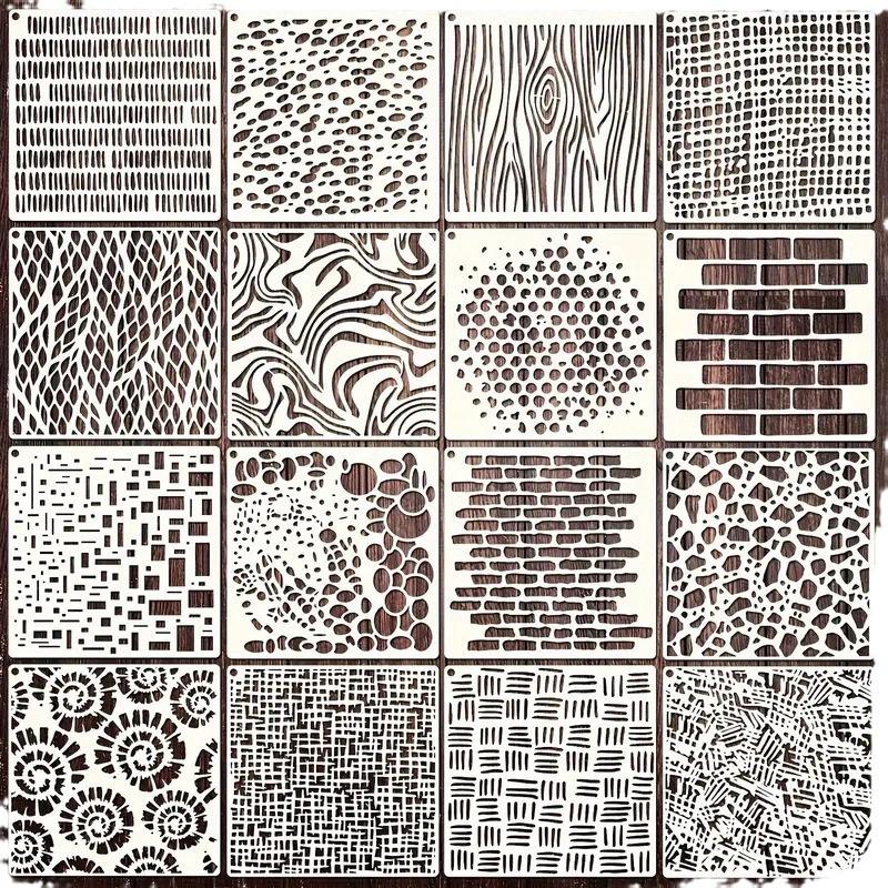 Floral Pattern Painting Template - 16 Square Sheets