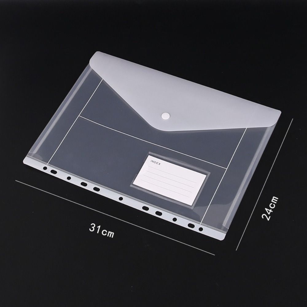 6 Pcs A4 Binder Pocket Plastic Label Loose-Leaf Perfect Punched Pockets School