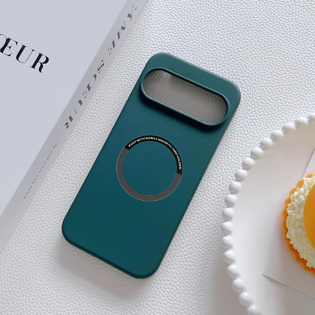 Luxus-Flüssigsilikon-Matt-Stoßfestes Magnetisches Case für Google Pixel 10 9 Pro XL 9A 8 7 6 Pro 8 7 A Einfarbige Schutzhülle