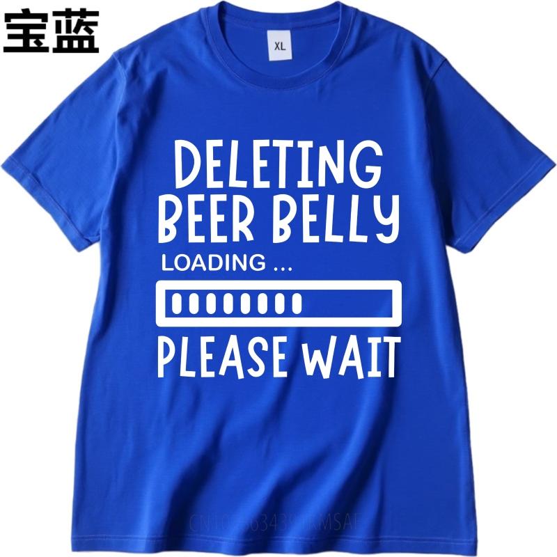Plus Size Summer For Her T Shirt Deleting Beer Belly Loading Please Wait Short Sleeve Breathable O Neck Tees Cotton Top Tees