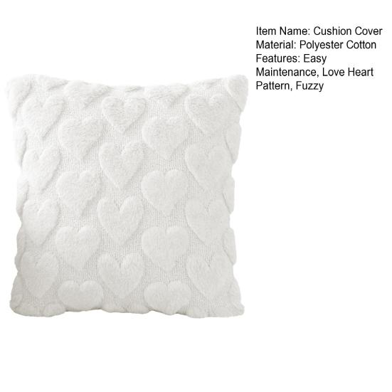Sevgililer Günü Yastık Kılıfı Yumuşak Sevgi Kalpli Atkı Yastık Kılıfı Peluş Yastık Kılıfı Gizli Fermuarlı Sofa Yatak Odası Oturma Odası Dekorasyonu İçin