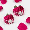 2pcs Diamond Rose Wrist Corsage Pearl Rhinestone Bridal Wrist Flower  For Wedding