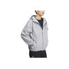 Adidas Fustl Woven Logo Print Striped Pattern Sports Casual Hooded Jacket Men Jackets Rock-Grey JI8736